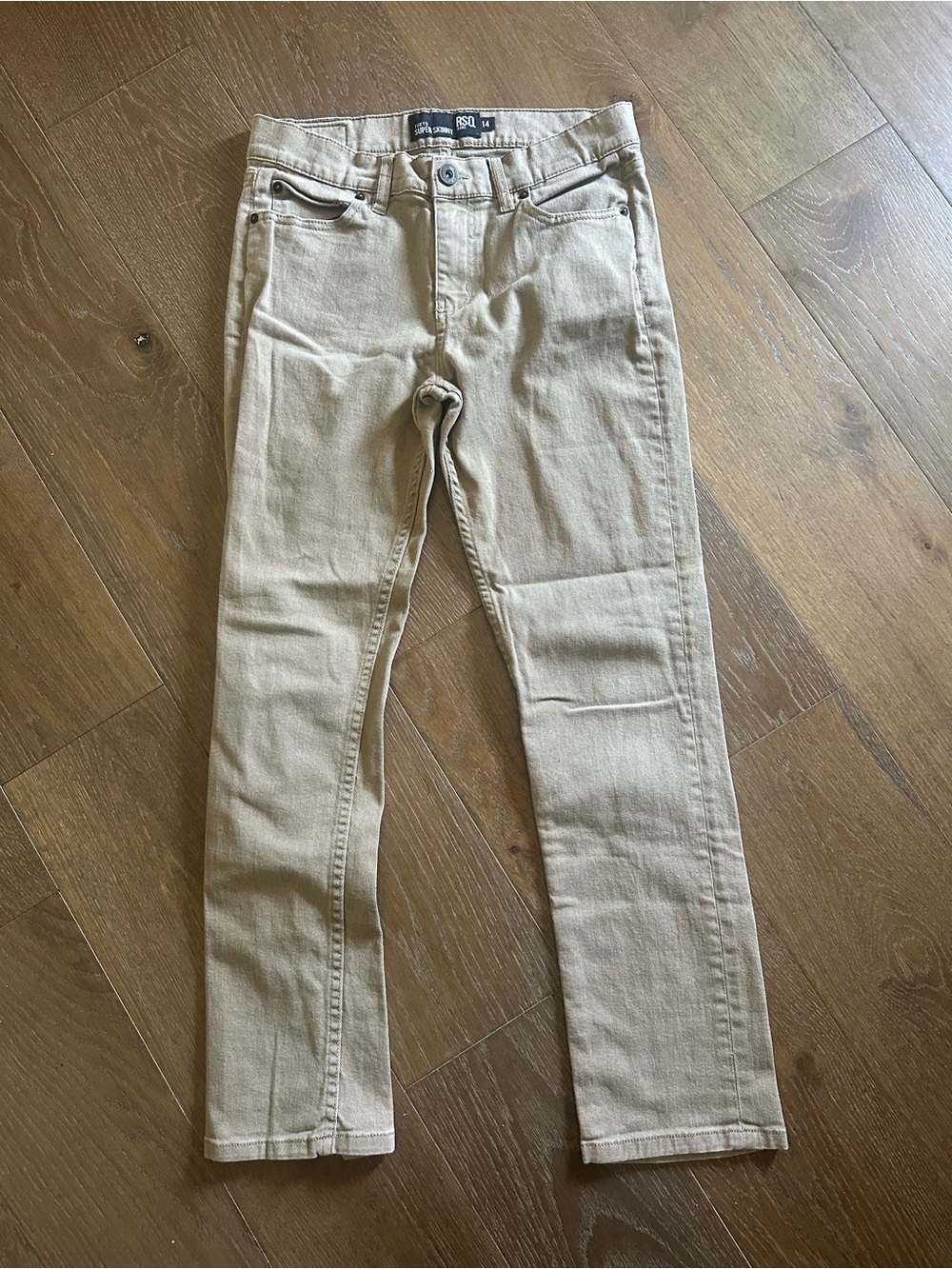 RSQ Kids Beige Straight-Leg Jeans